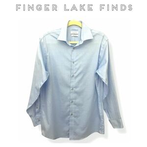 Men's Calvin Klein Light Blue Button-Up Shirt, M